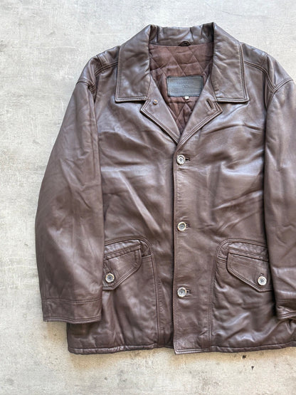 1980 Valentino Mid-length Leather Jacket