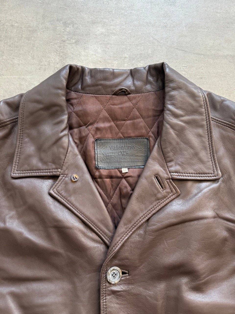 1980 Valentino Mid-length Leather Jacket