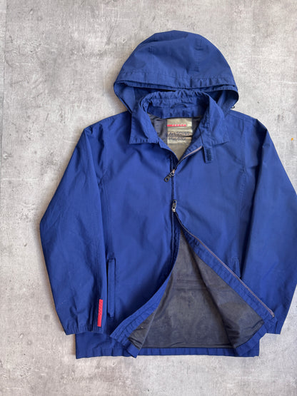 Prada Sport Goretex Navy Hooded Nylon Tech Jacket Art. SGV85