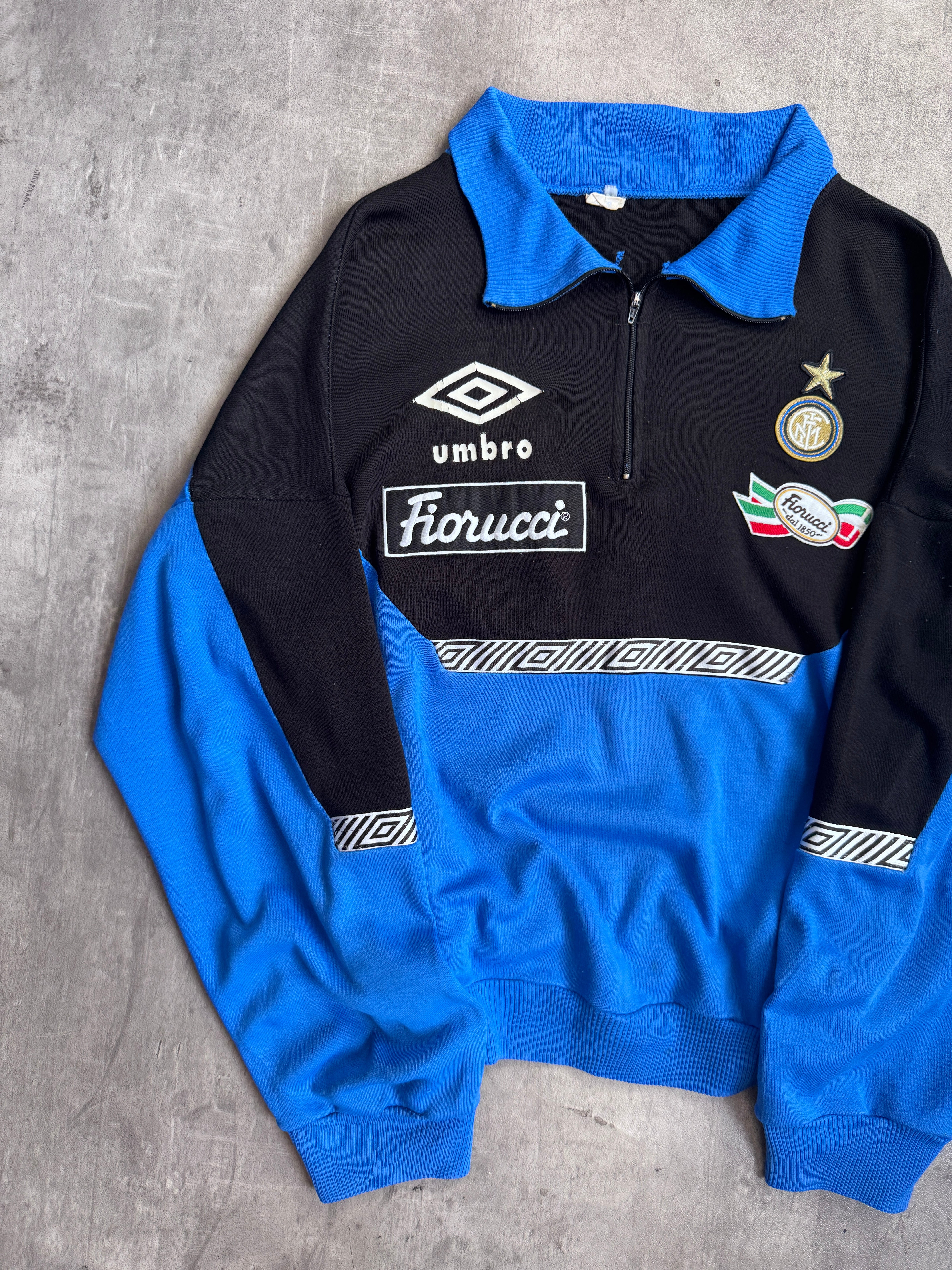 Umbro Vintage 92' Inter Milan Fiorucci Quarter Zip Tech Sweater