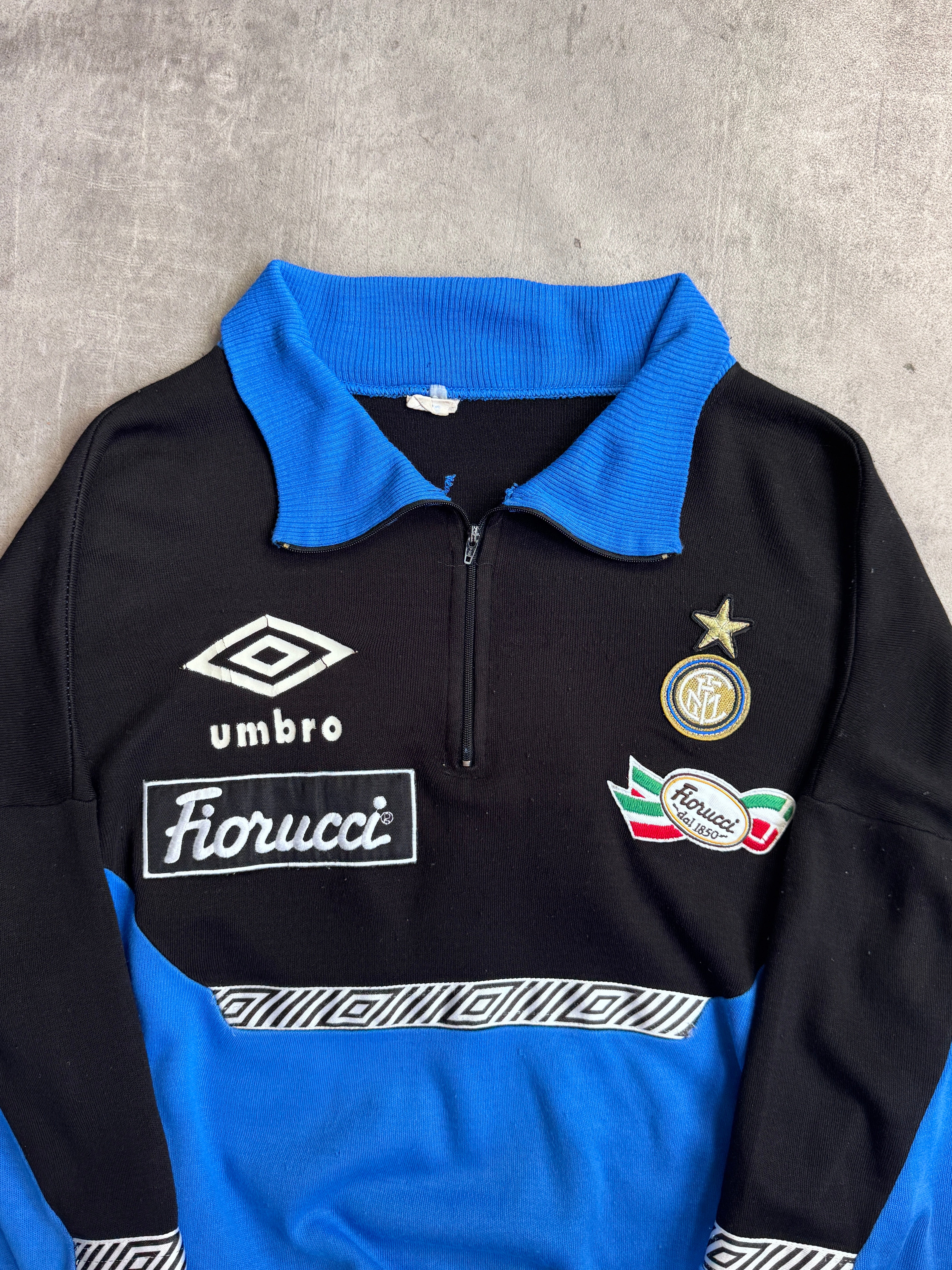 Umbro Fiorucci インテルシャツ XL Umbro Vintage 92' Inter Milan Fiorucci Quarter Zip Tech Sweater