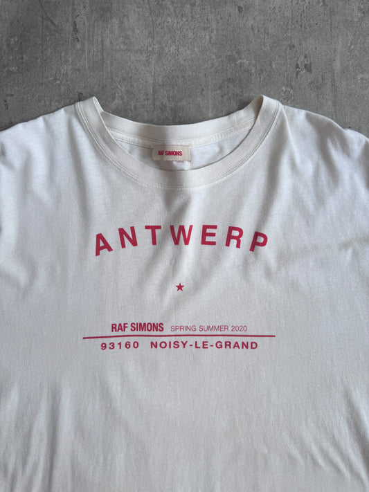 S/S 2020 Raf Simons Antwerp Tour Graphic Tee