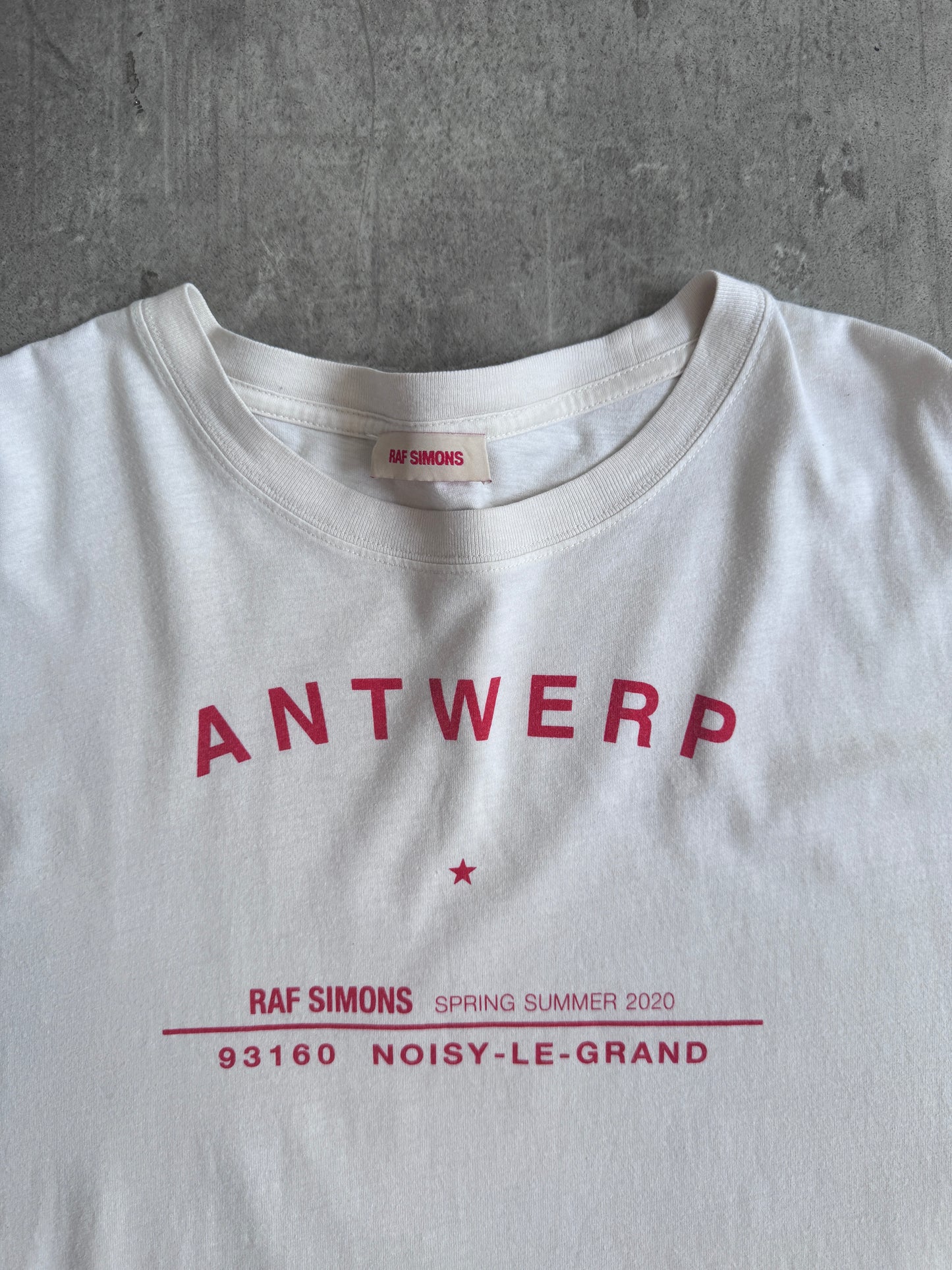 S/S 2020 Raf Simons Antwerp Tour Graphic Tee