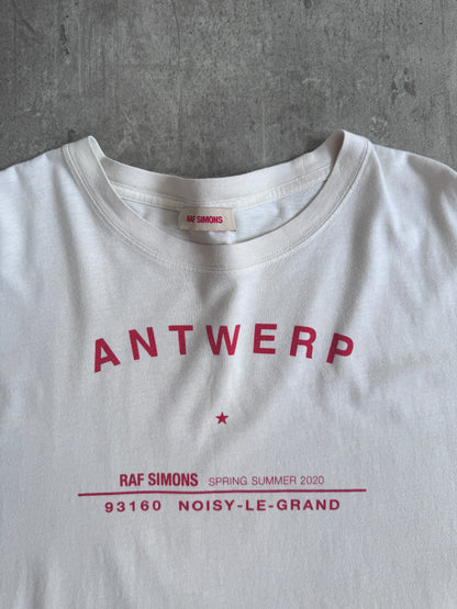 S/S 2020 Raf Simons Antwerp Tour Graphic Tee