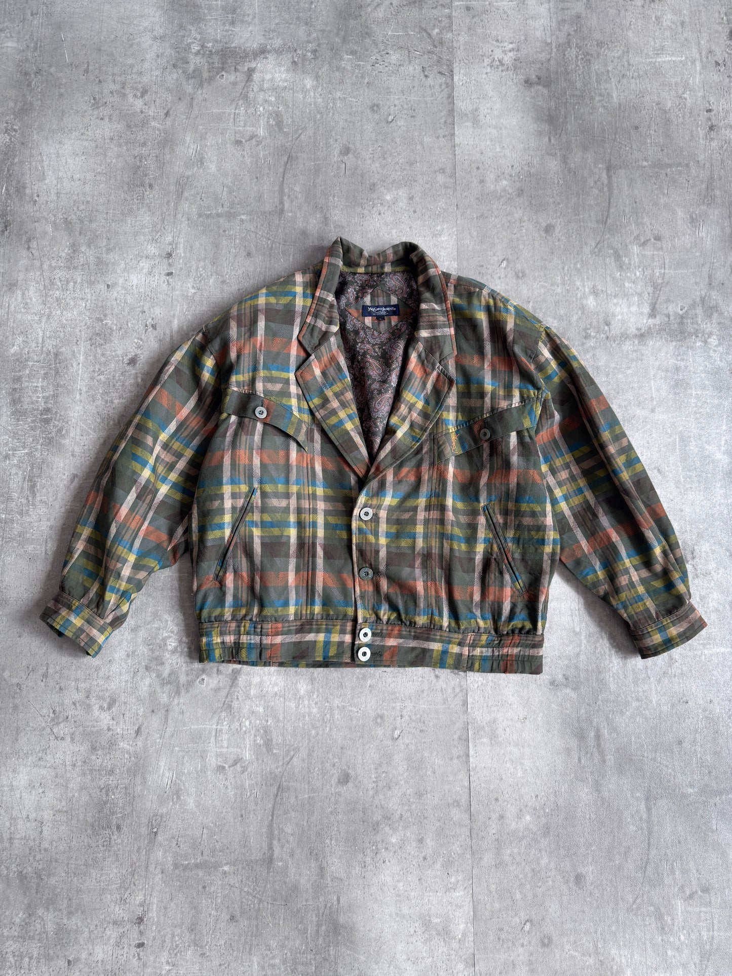 YSL Green Tartan Blazer