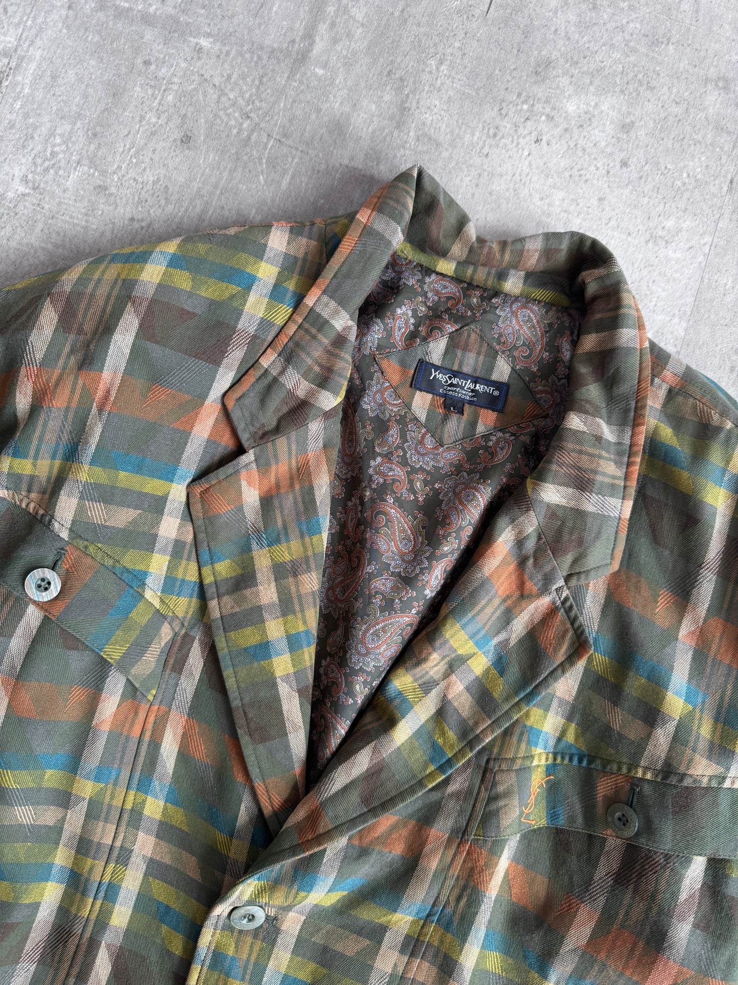 YSL Green Tartan Blazer