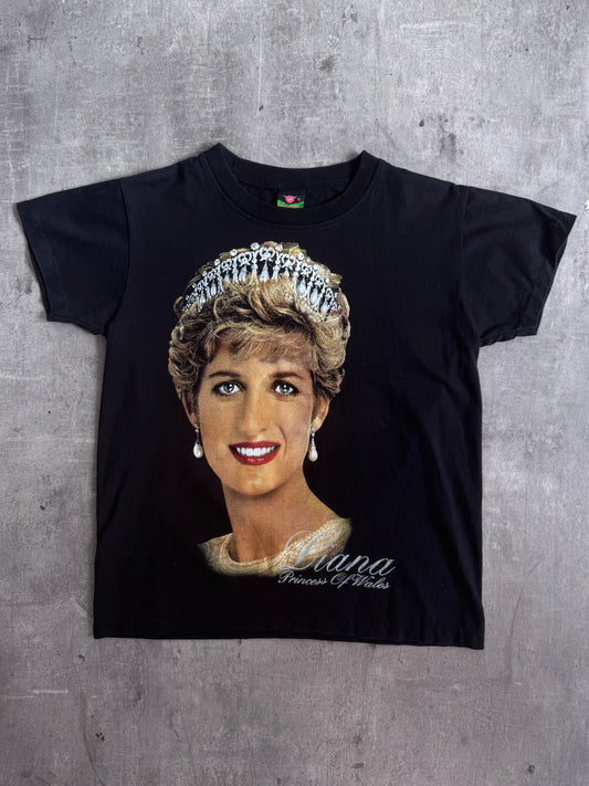 1990's Princess Diana Black Memorial Single Stitch Tee