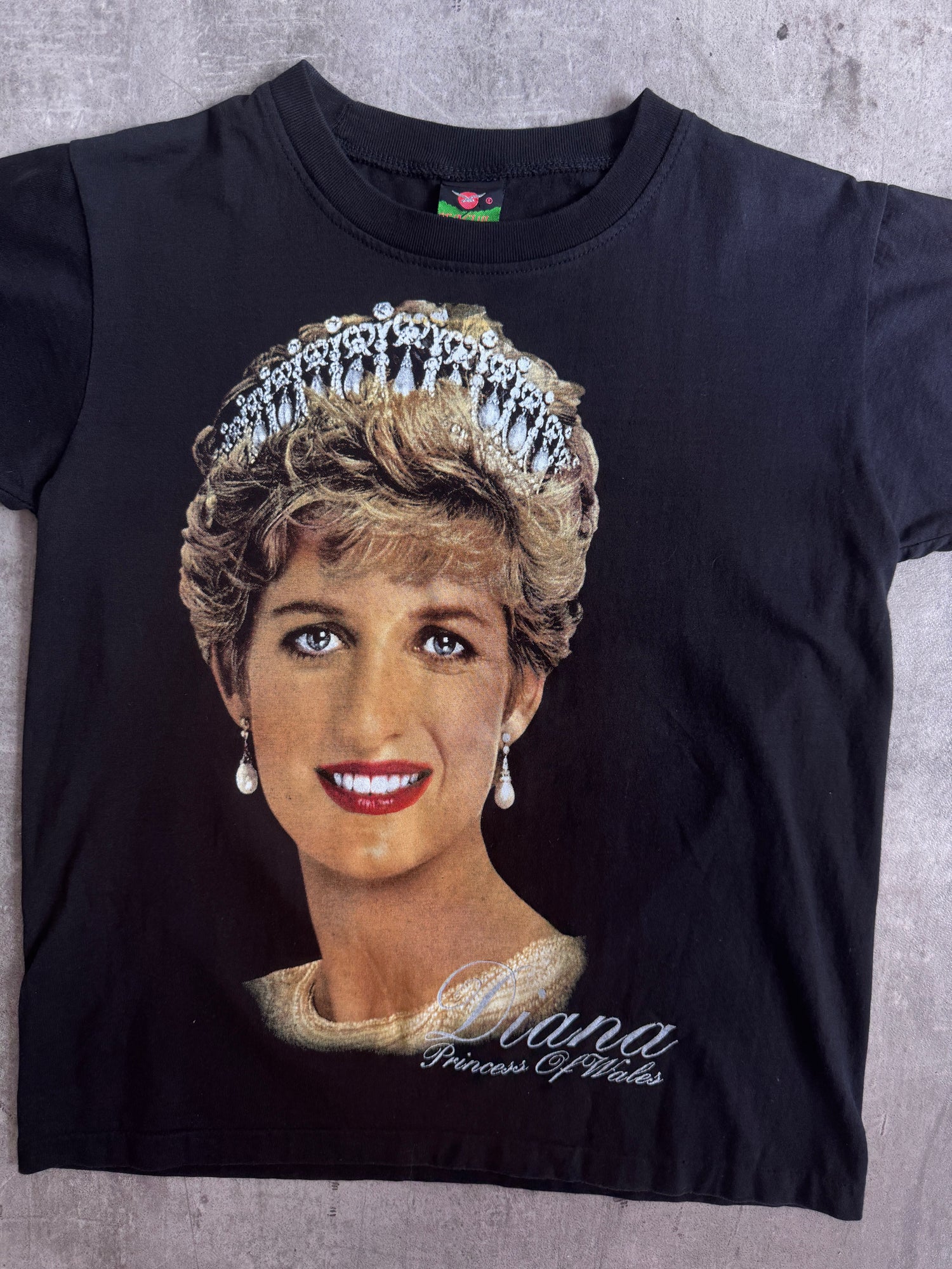 1990's Princess Diana Black Memorial Single Stitch Tee