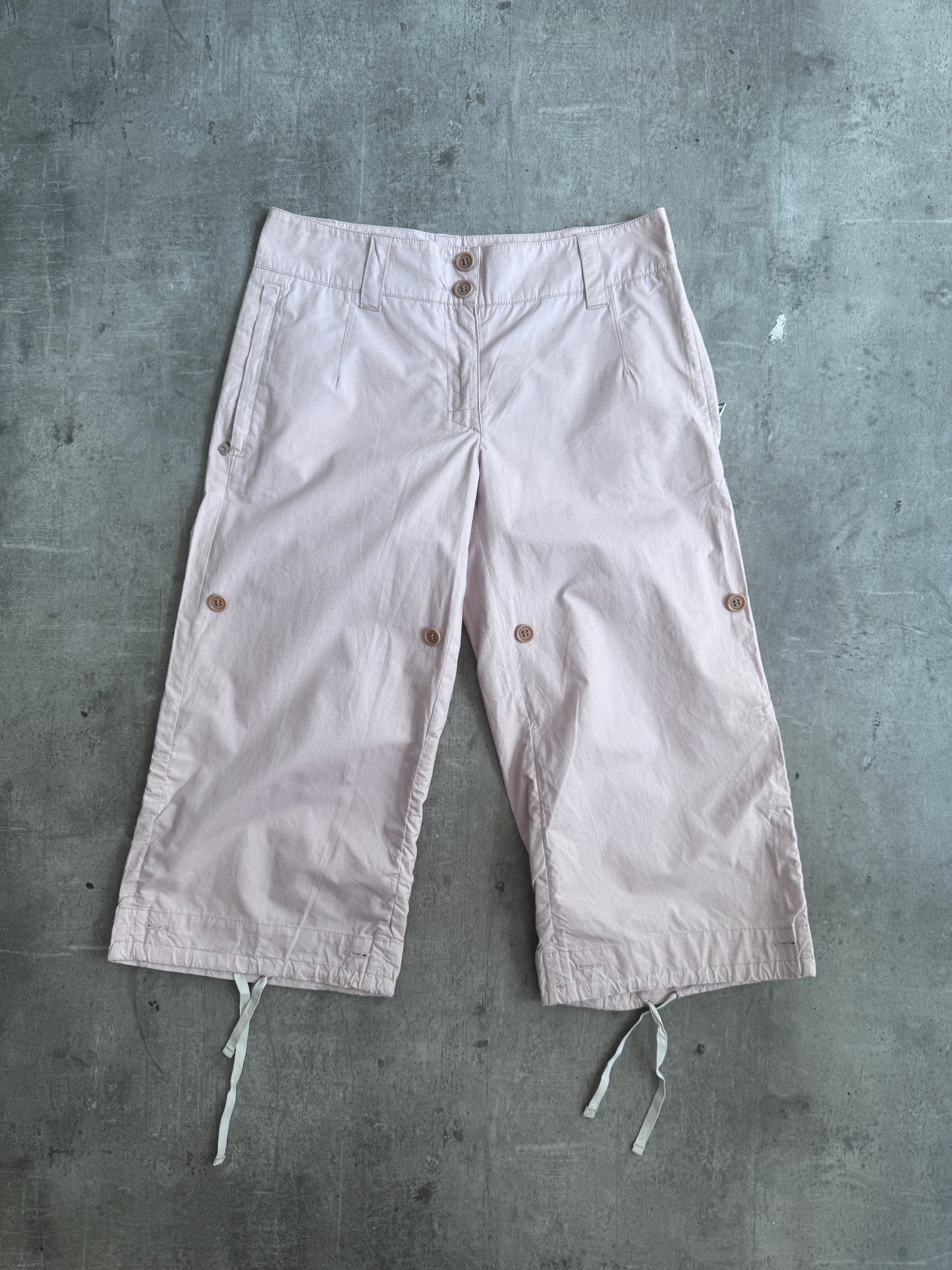 Prada Baby Pink Cargo Adjustable Capris