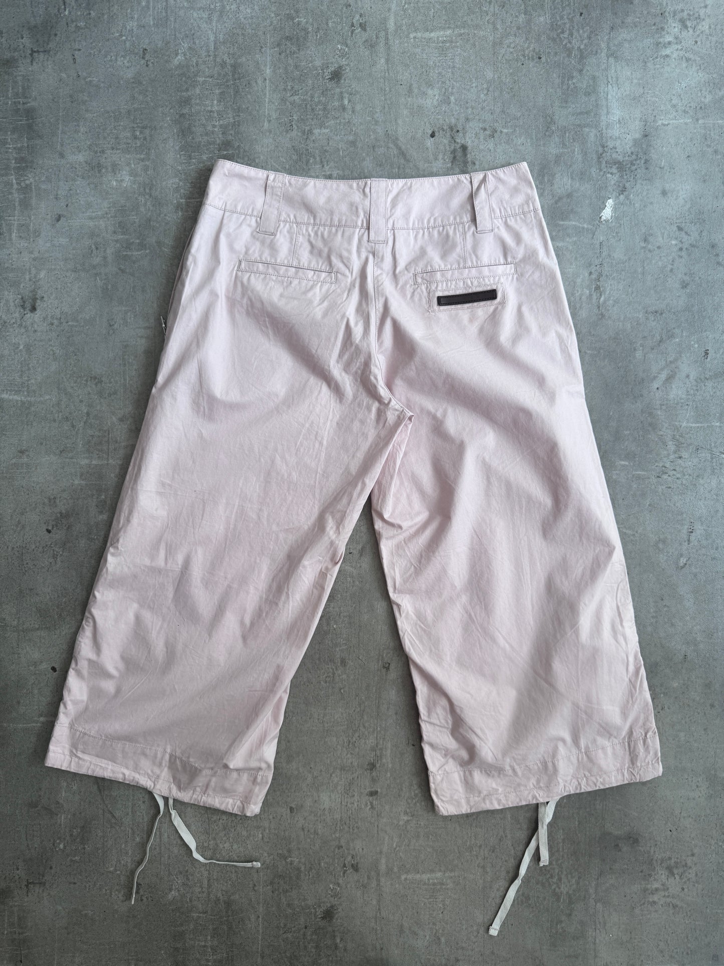 Prada Baby Pink Cargo Adjustable Capris