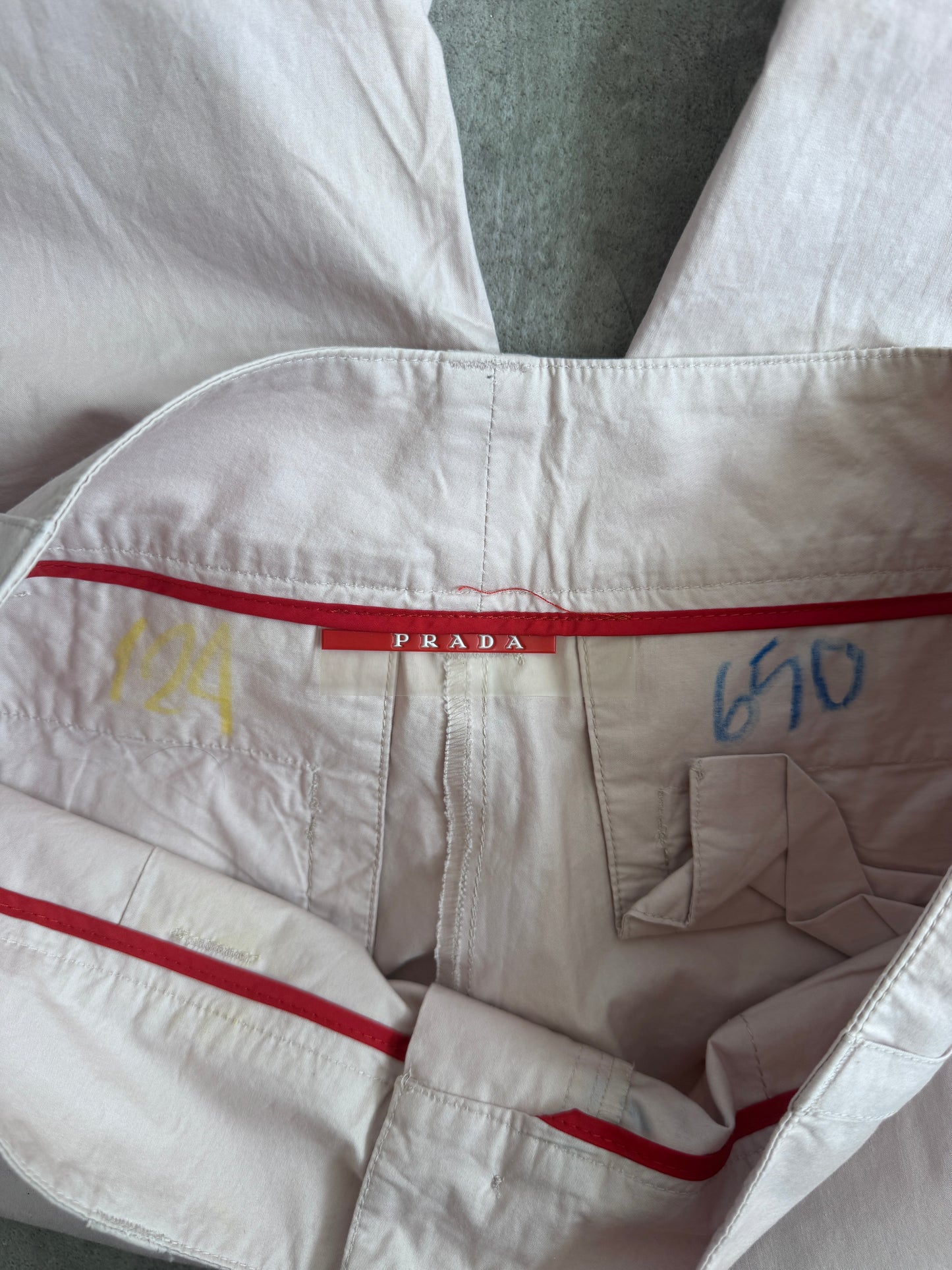 Prada Baby Pink Cargo Adjustable Capris