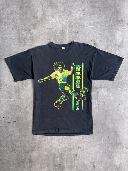 Reggae Boyz Faded Black Graphic Tee
