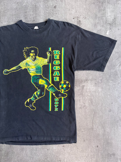 Reggae Boyz Faded Black Graphic Tee