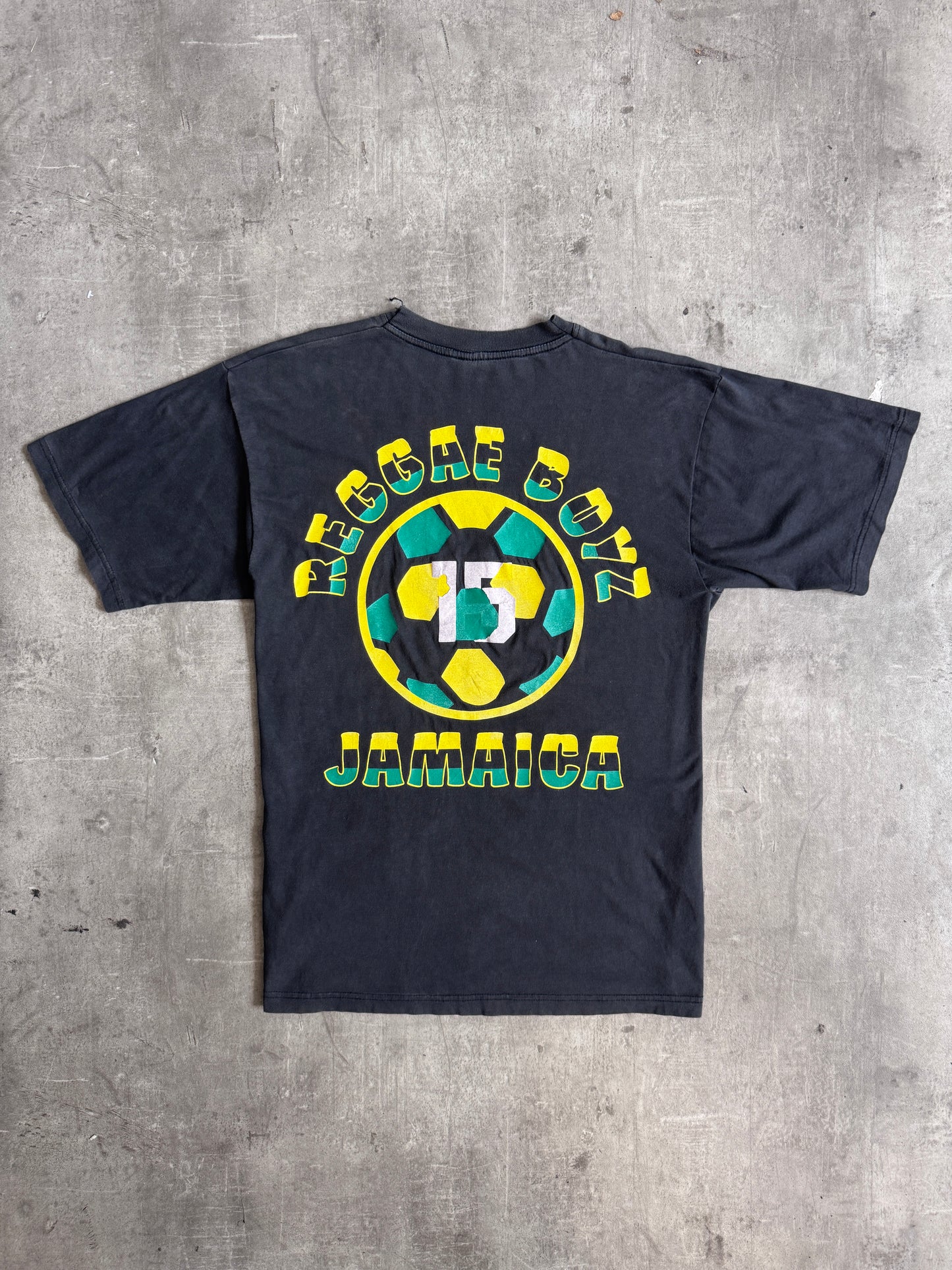 Reggae Boyz Faded Black Graphic Tee