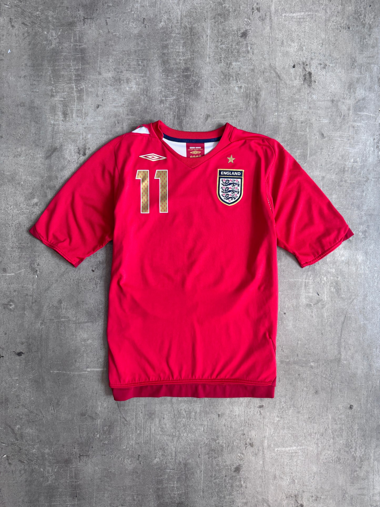 2006-2008 England x Umbro "Cole 11" Away Shirt