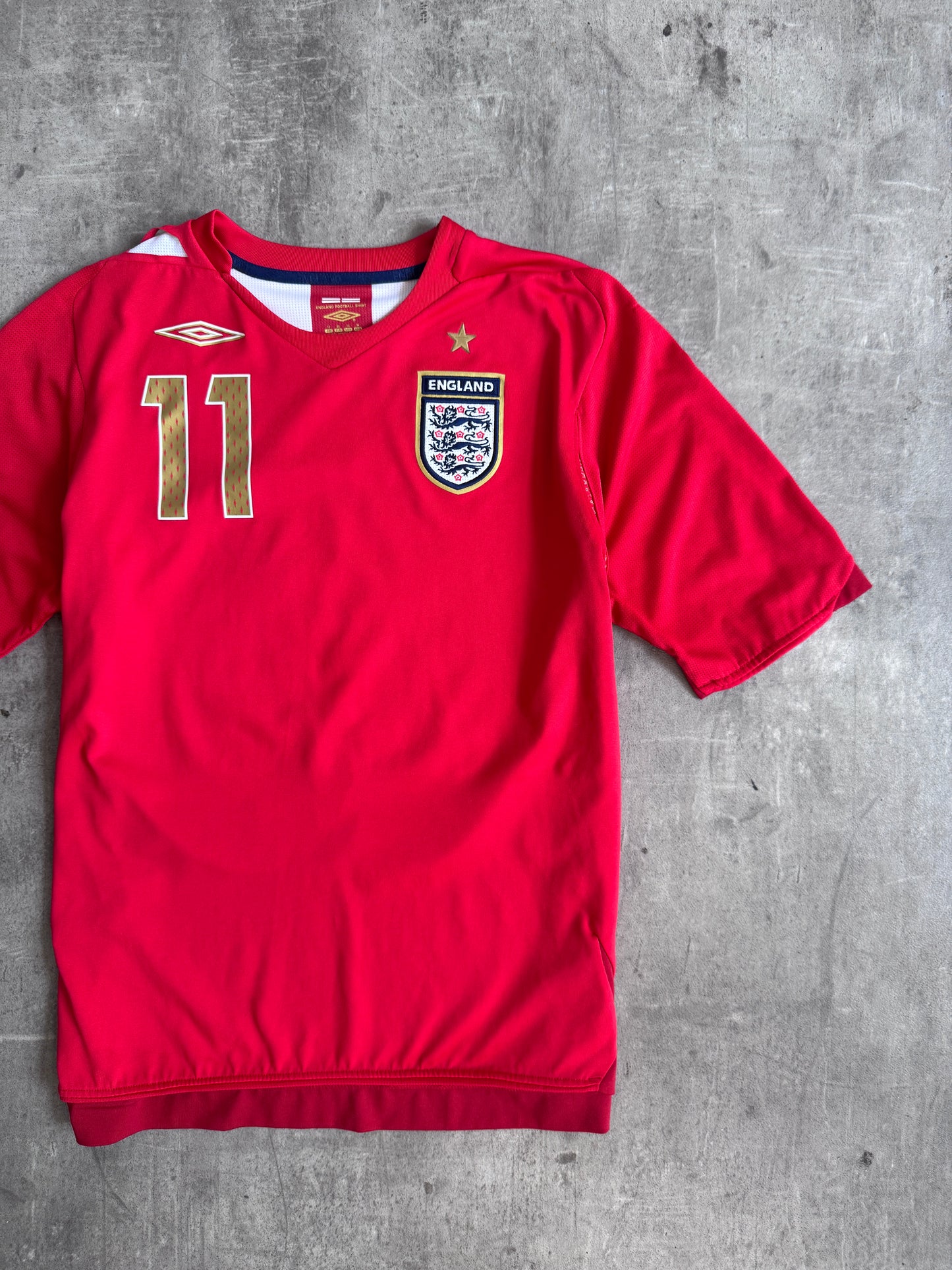 2006-2008 England x Umbro "Cole 11" Away Shirt