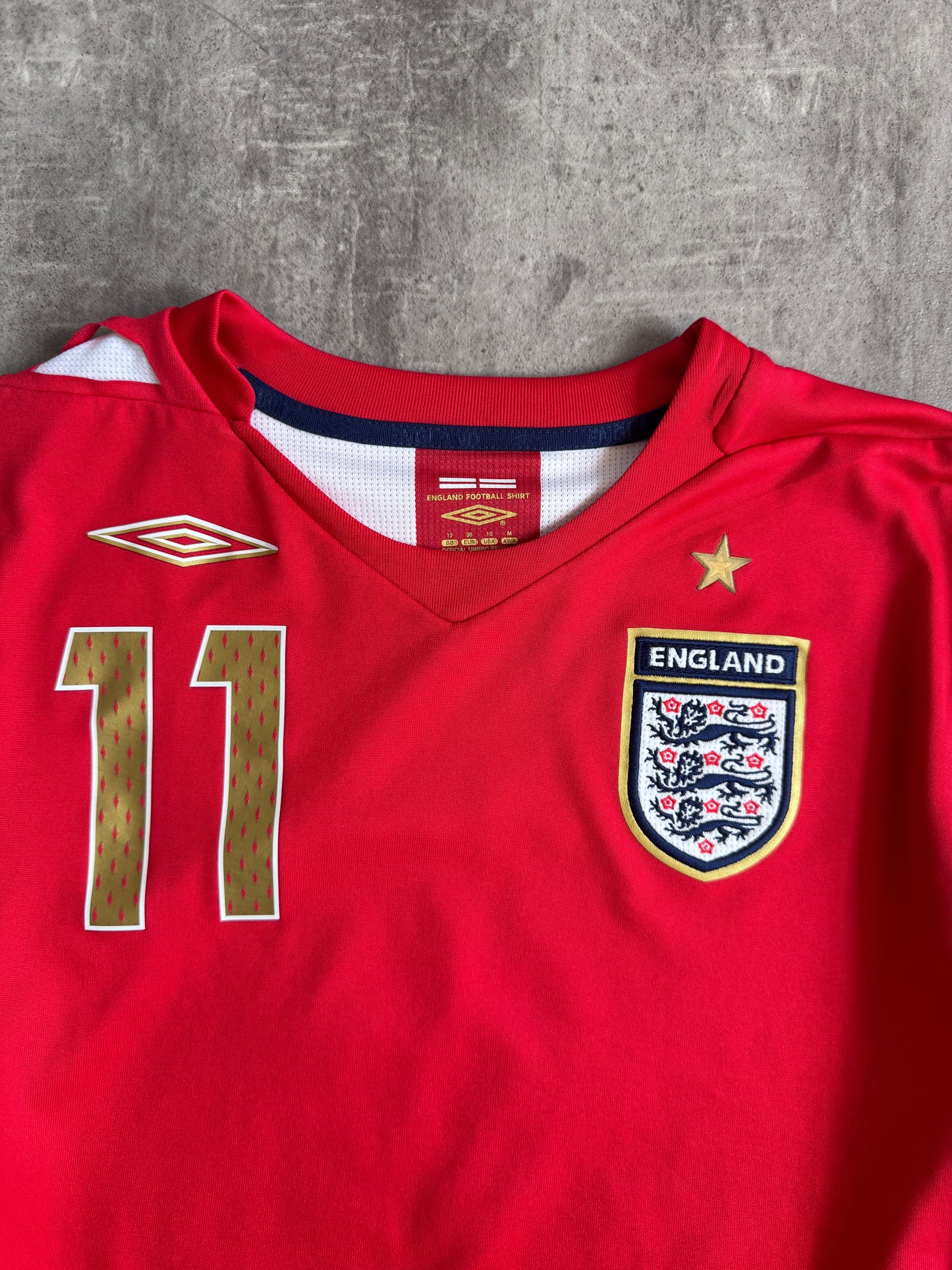 2006-2008 England x Umbro "Cole 11" Away Shirt