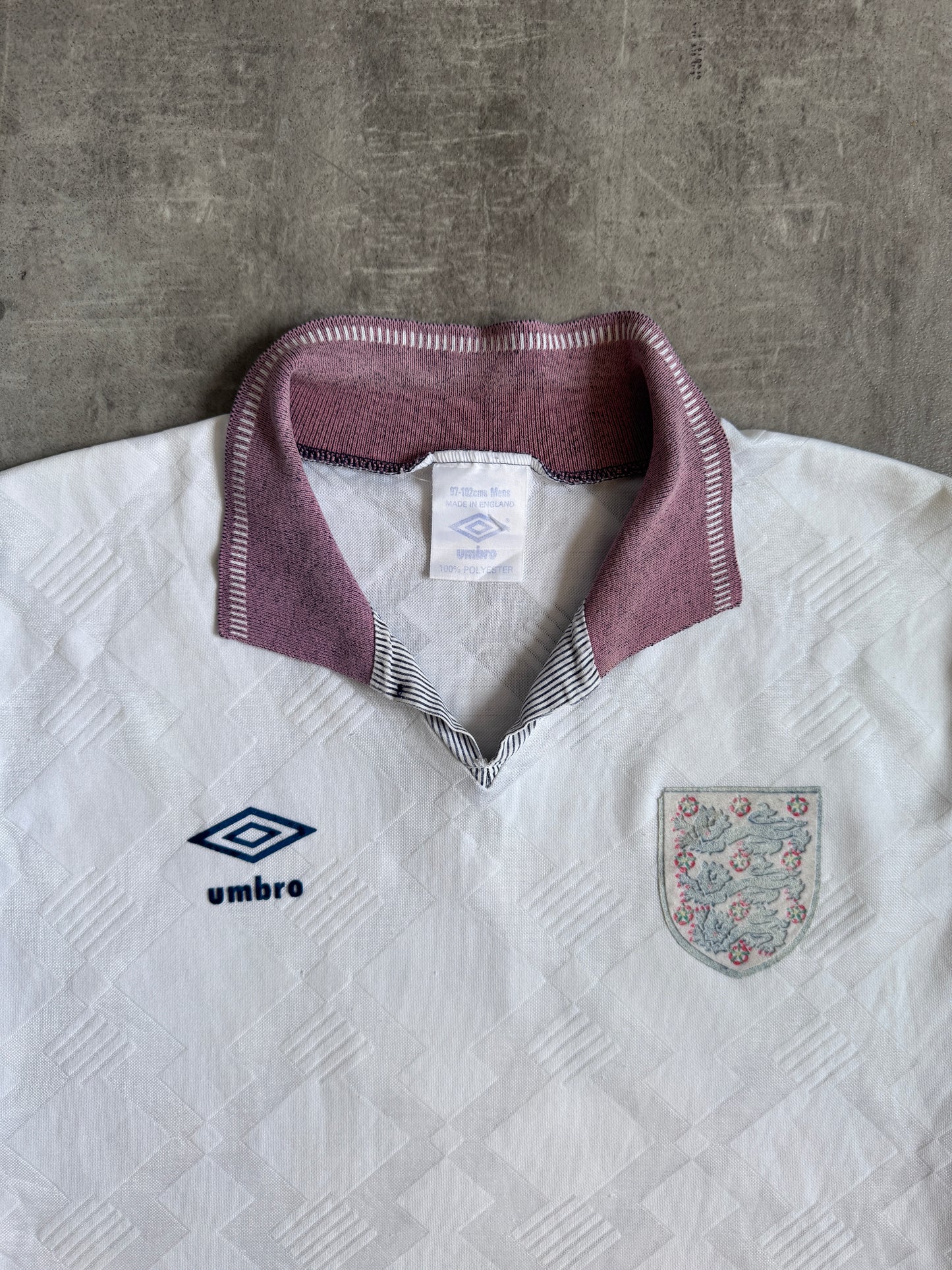 1990 England x Umbro Home Football Shirt
