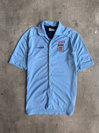 1999-2003 England x Umbro Light Blue Football Polo