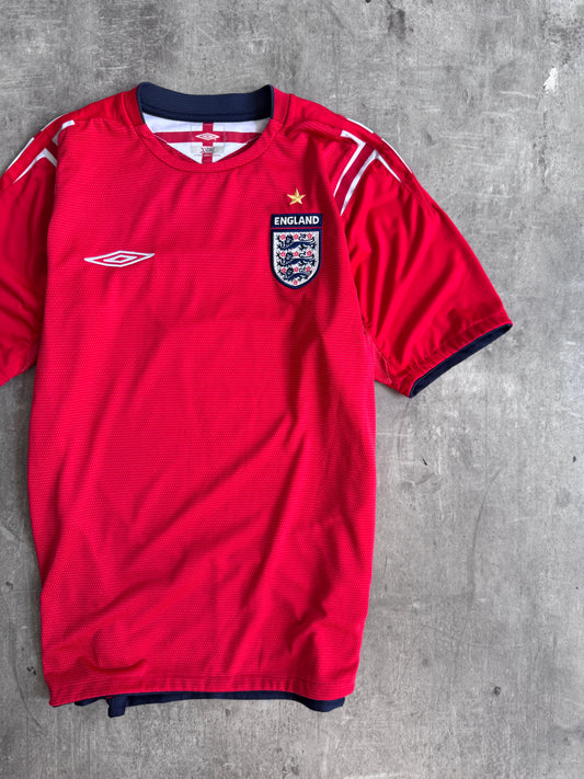 2006-2008 England x Umbro "Beckham 7" Away Football Shirt