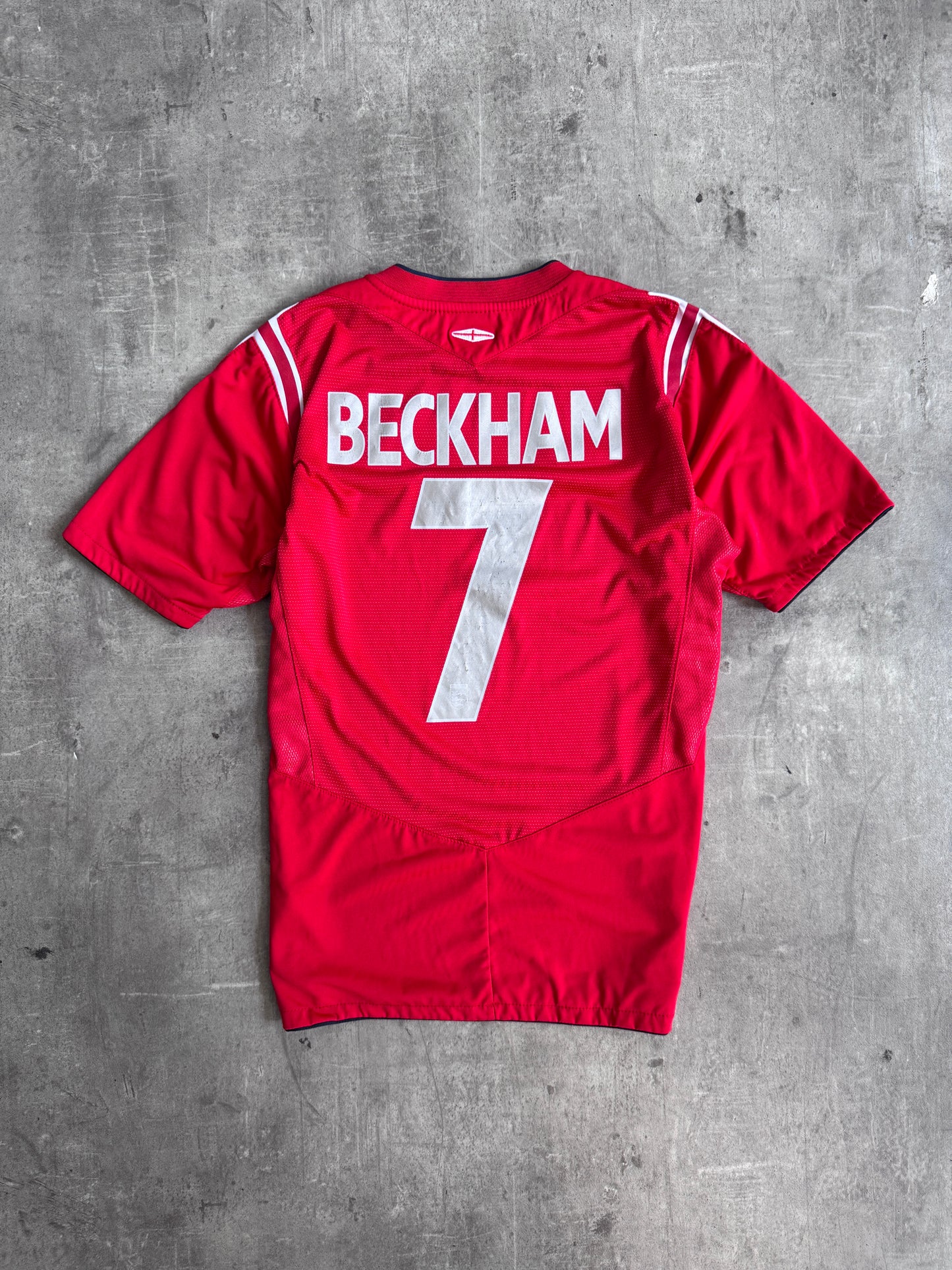 2006-2008 England x Umbro "Beckham 7" Away Football Shirt