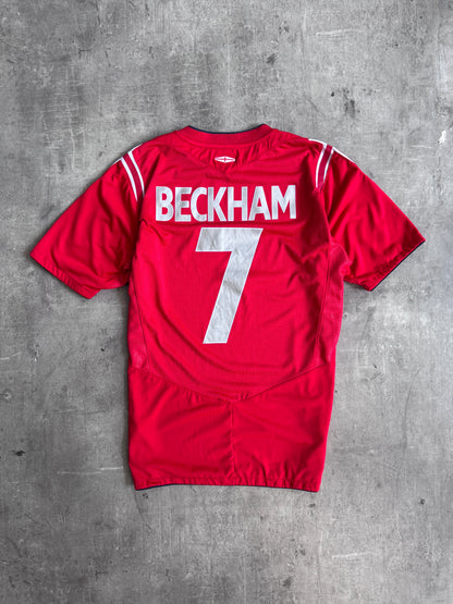 2006-2008 England x Umbro "Beckham 7" Away Football Shirt