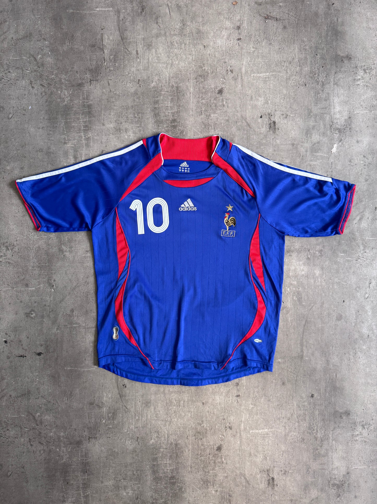 2006 France x Adidas "Zidane 10" Home Football Shirt