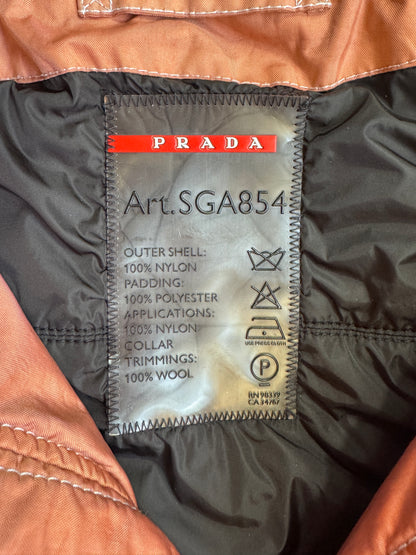 Prada Technical Nylon Garment Dyed Padded Jacket