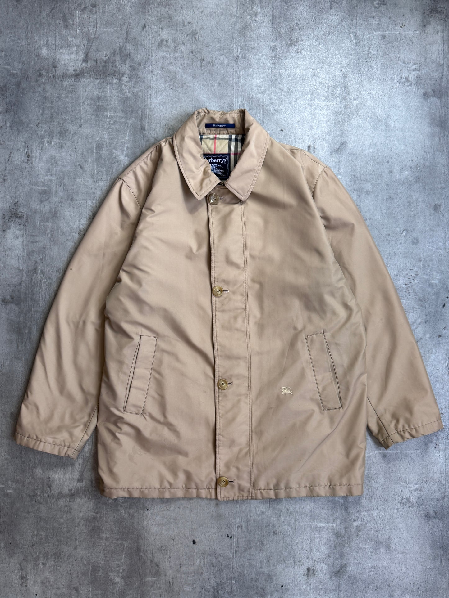 Burberry Nylon Nova Check Lined Coat