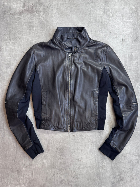 Armani Jeans Cropped Leather jacket