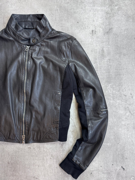 Armani Jeans Cropped Leather jacket