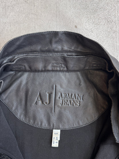 Armani Jeans Cropped Leather jacket