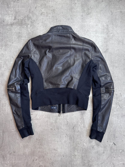 Armani Jeans Cropped Leather jacket