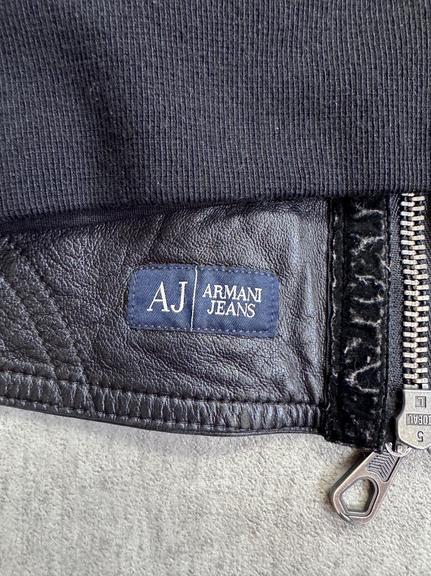 Armani Jeans Cropped Leather jacket