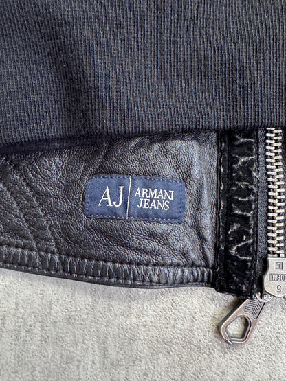 Armani Jeans Cropped Leather jacket