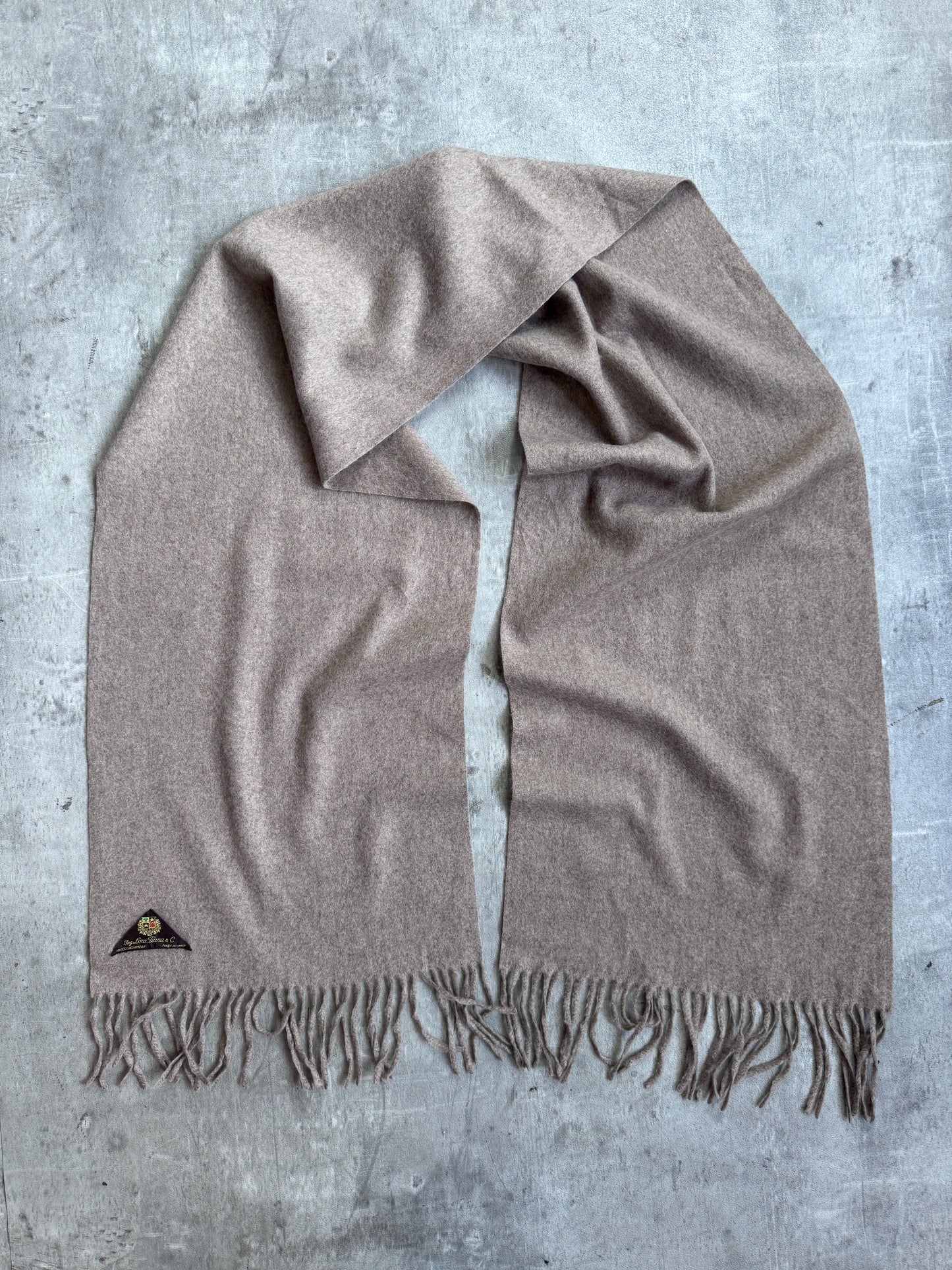 Loro Piana Taupe Wide Cashmere Scarf