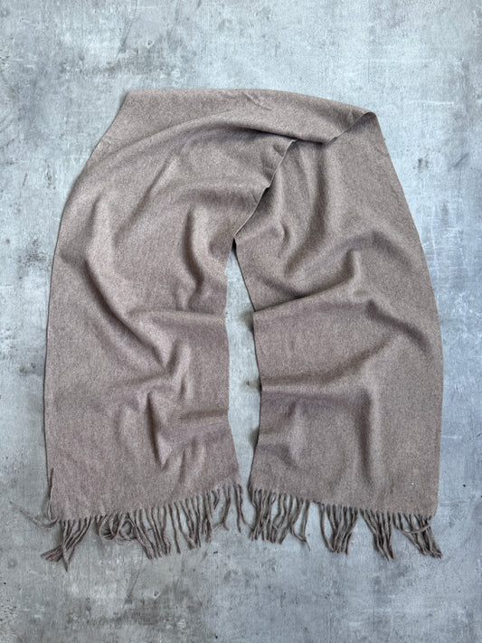 Loro Piana Taupe Wide Cashmere Scarf