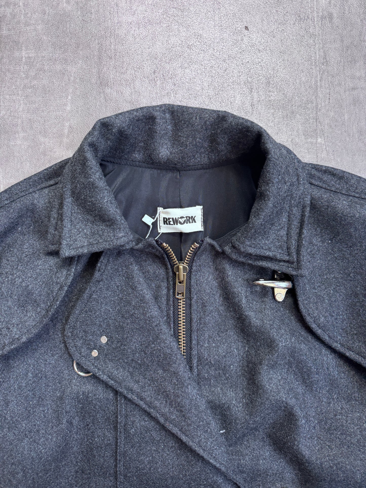 VT Rework: Fireman Clasp Grey Wool Blouson