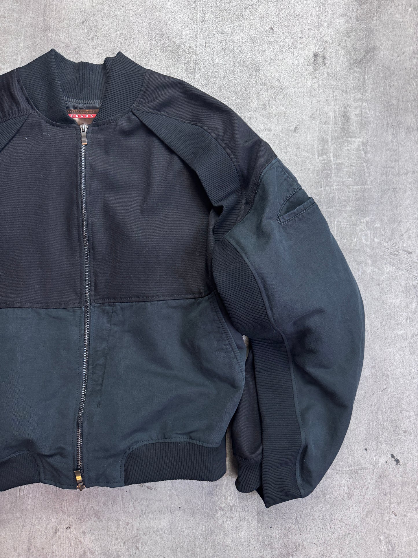 VT Rework: Prada Ribbed Trim Cropped Bomber Blouson