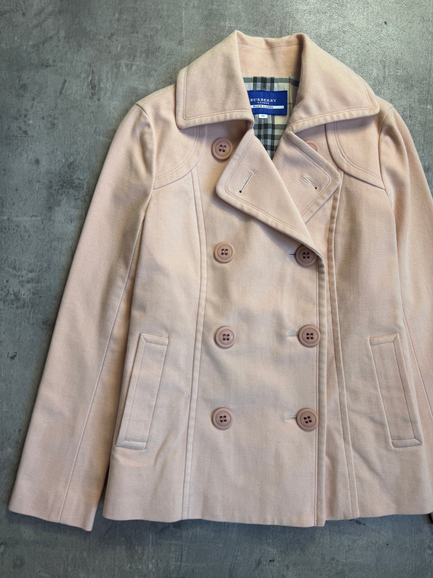 Burberry Baby Pink Wool Peacoat