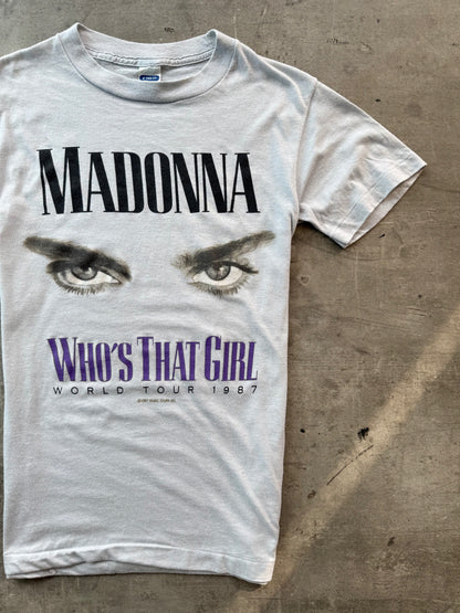 1987 Madonna "Who's That Girl" World Tour Single Stitch Graphic Tee