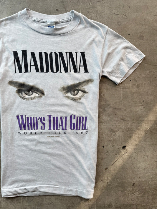 1987 Madonna "Who's That Girl" World Tour Single Stitch Graphic Tee