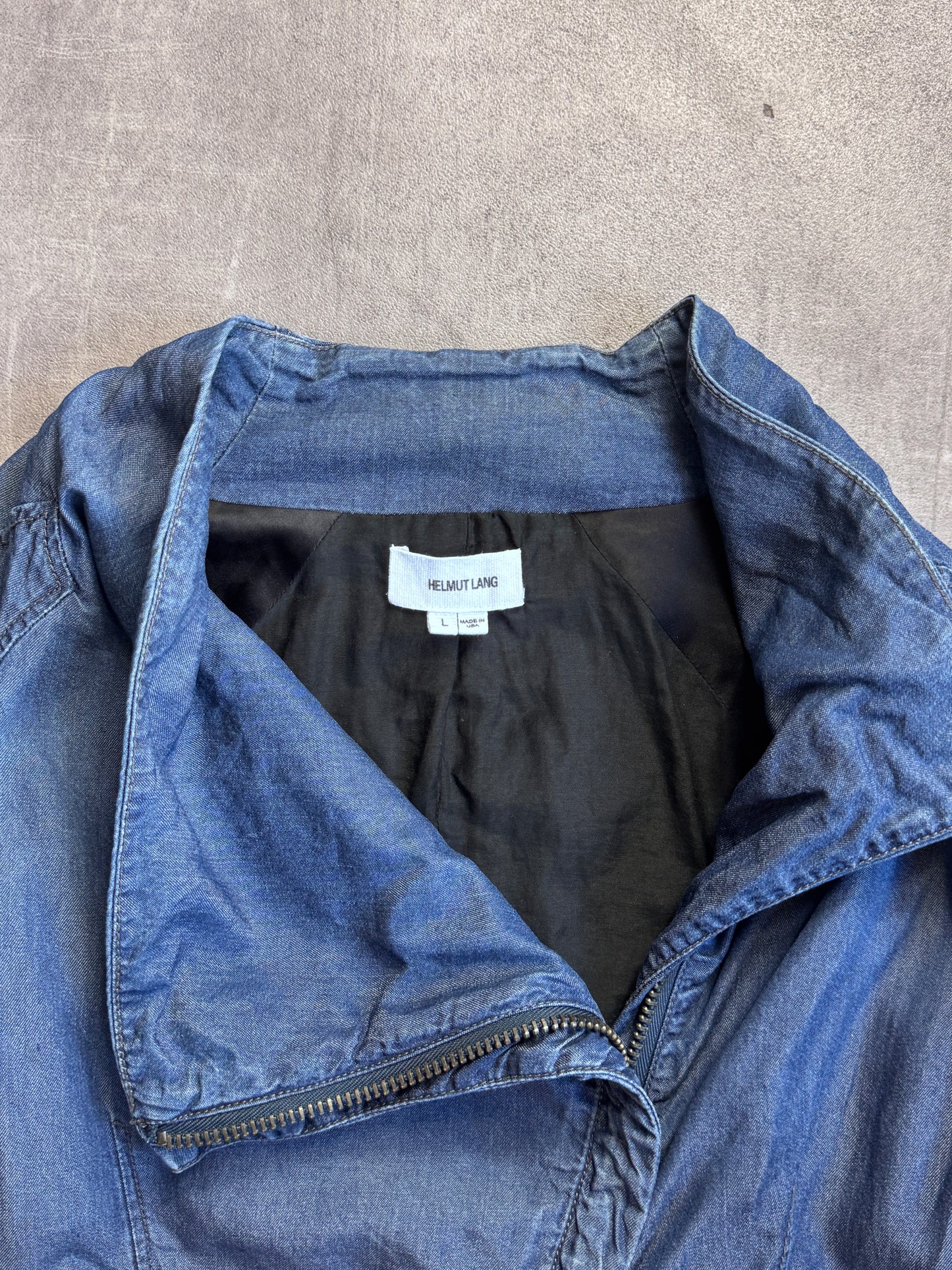 Helmut Lang Denim Anatomical Wrap Closure Jacket