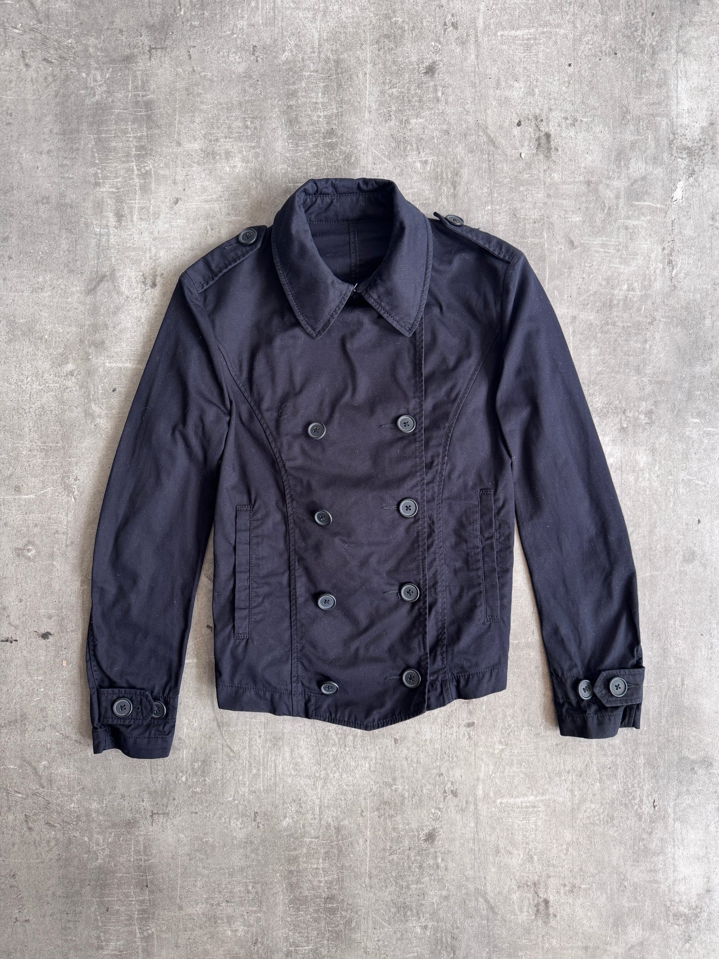 PPFM Black Double Breasted HBT Short Military Blouson