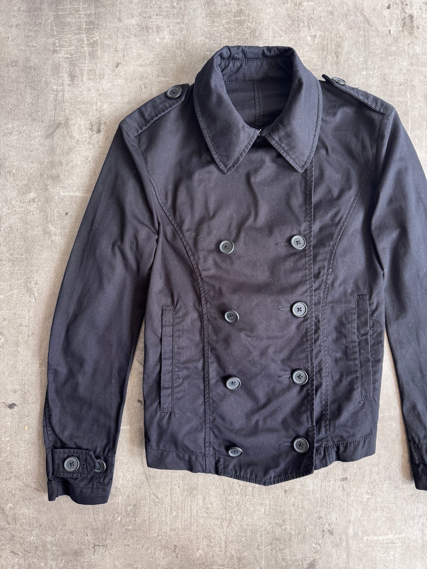 PPFM Black Double Breasted HBT Short Military Blouson