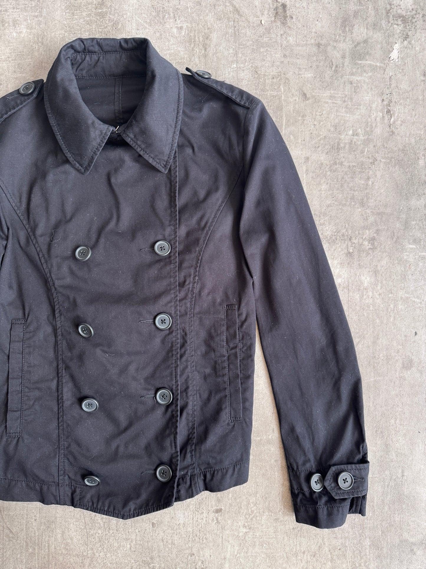 PPFM Black Double Breasted HBT Short Military Blouson