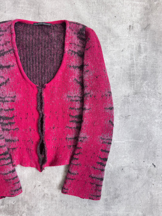 Roberto Cavalli Fastening Detail Mohair Intarsia Cardigan