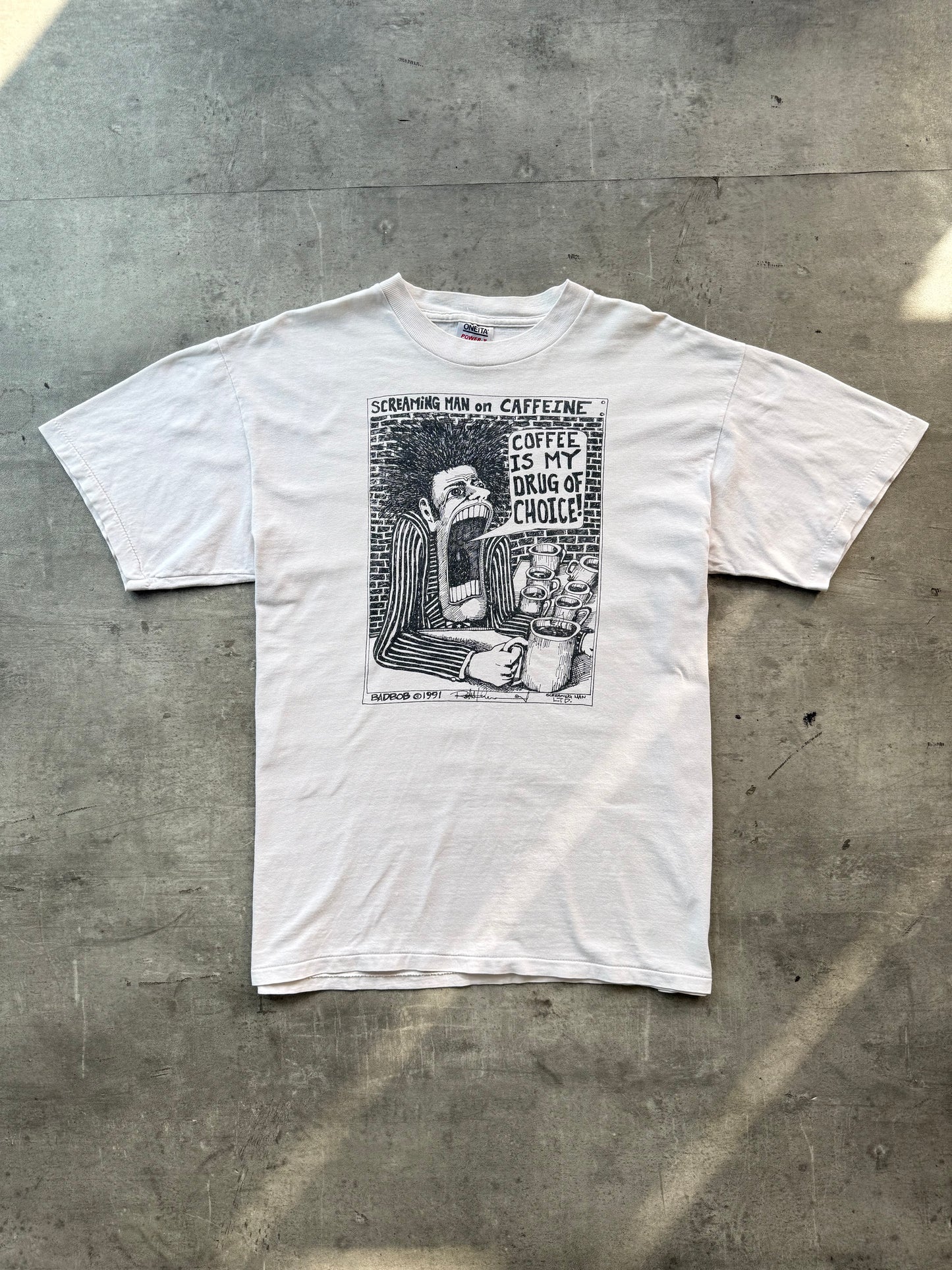 1991 Badbob Screaming Man Graphic Tee