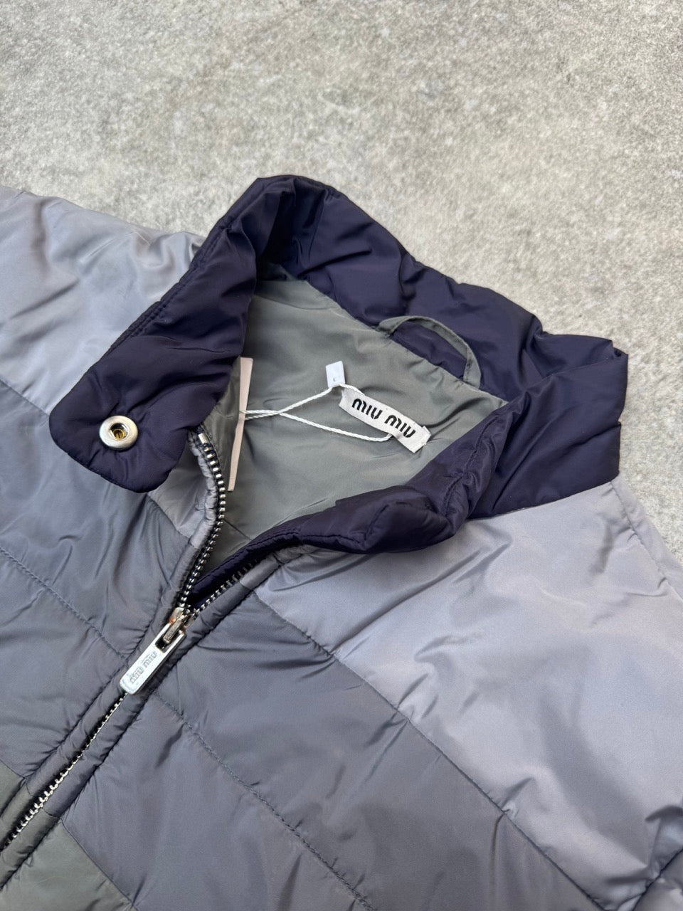Miu Miu Striped Puffer Jacket