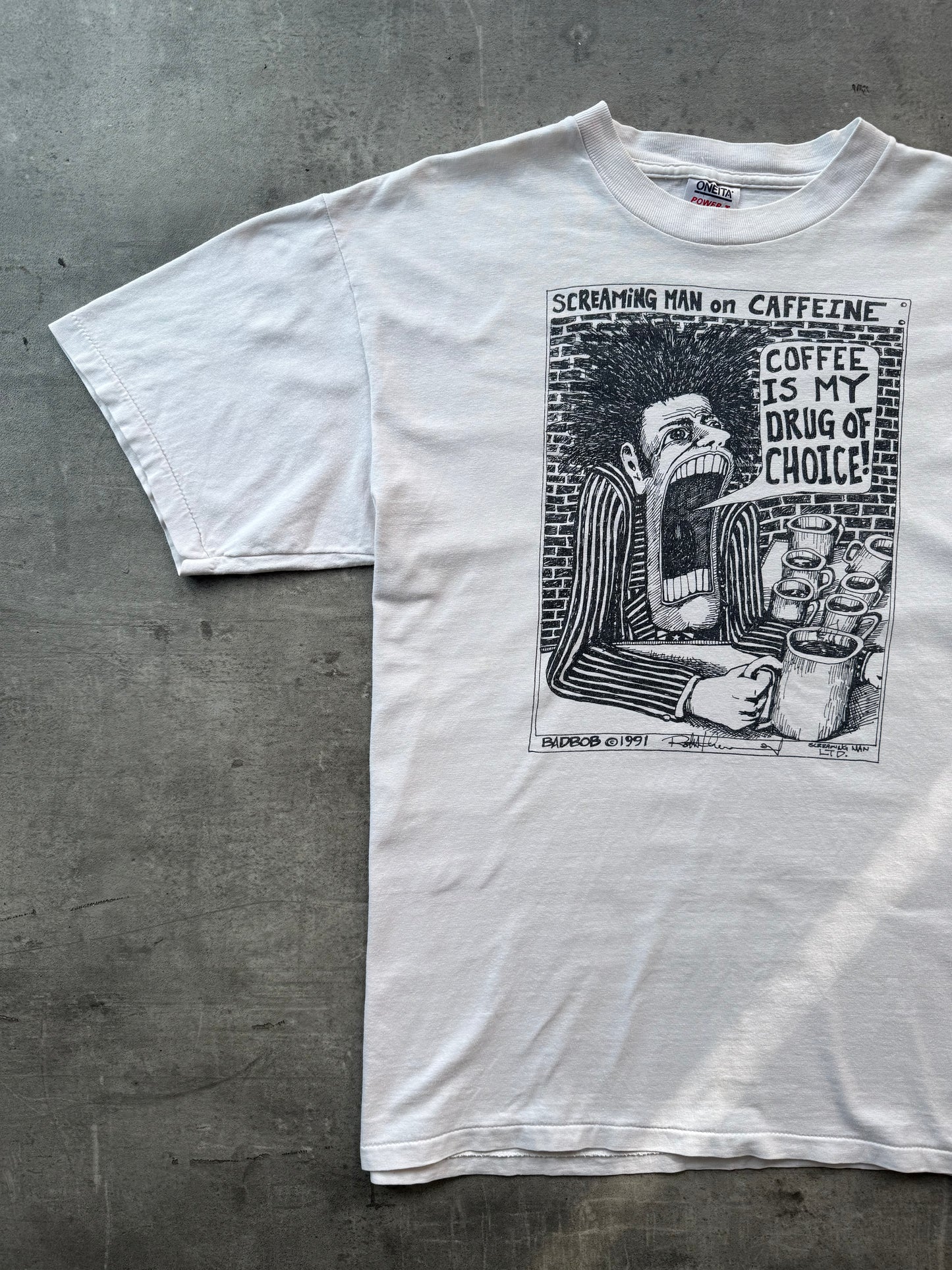 1991 Badbob Screaming Man Graphic Tee